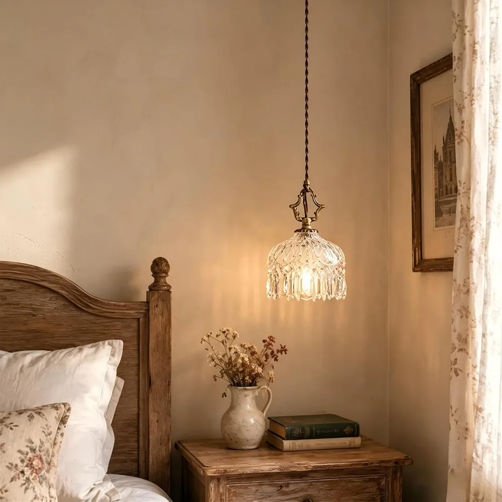 Clear 1-Light Crystal Chandelier