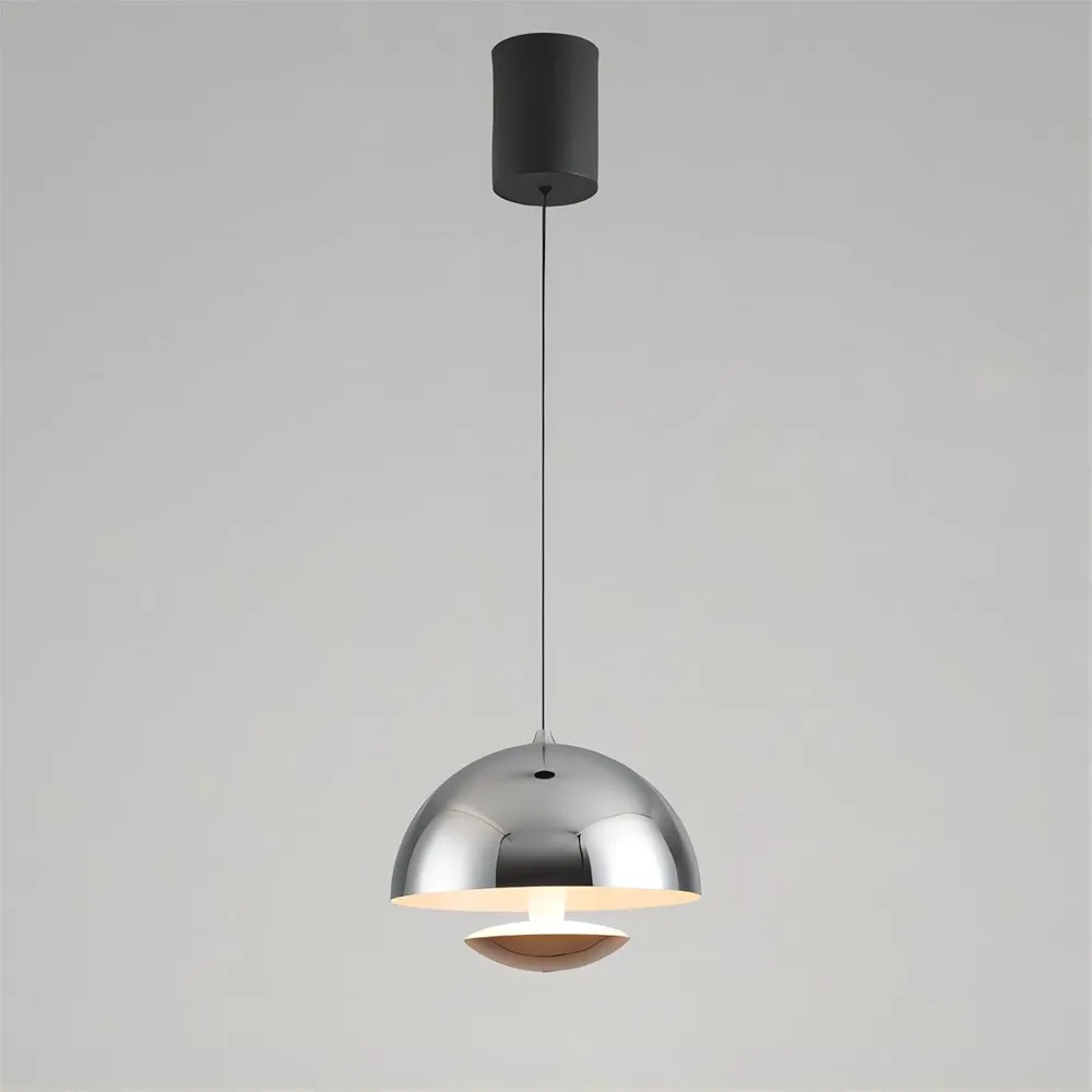 Chrome 1-Light Iron Ceiling