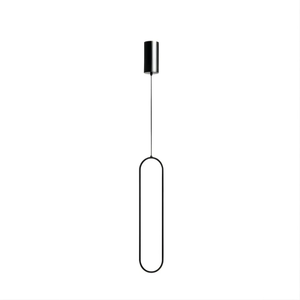 Black 2-Light Aluminum, Iron Pendant