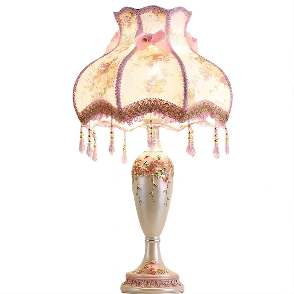 1-Light Cloth Desk Lamp