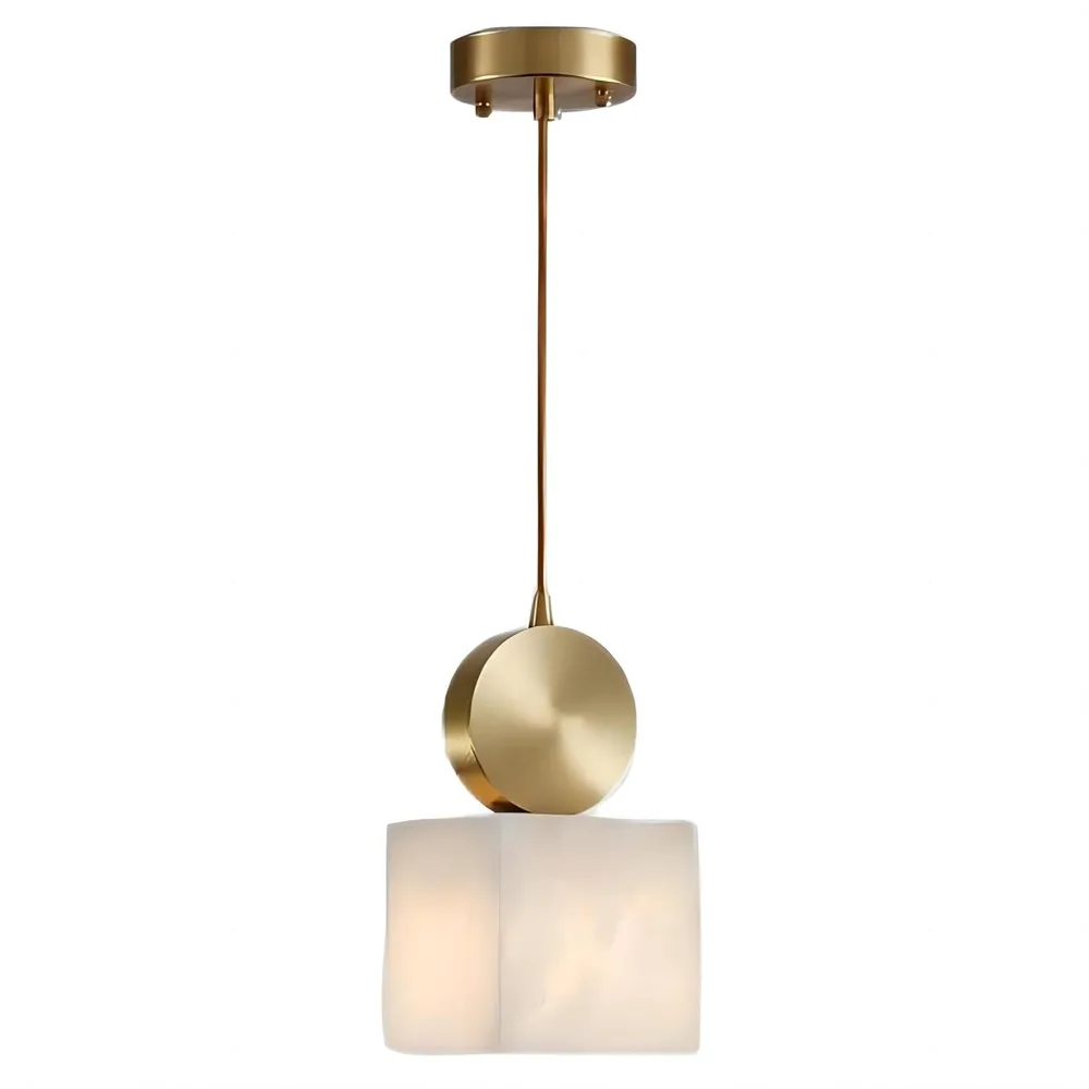 Square 1-Light Copper Pendant