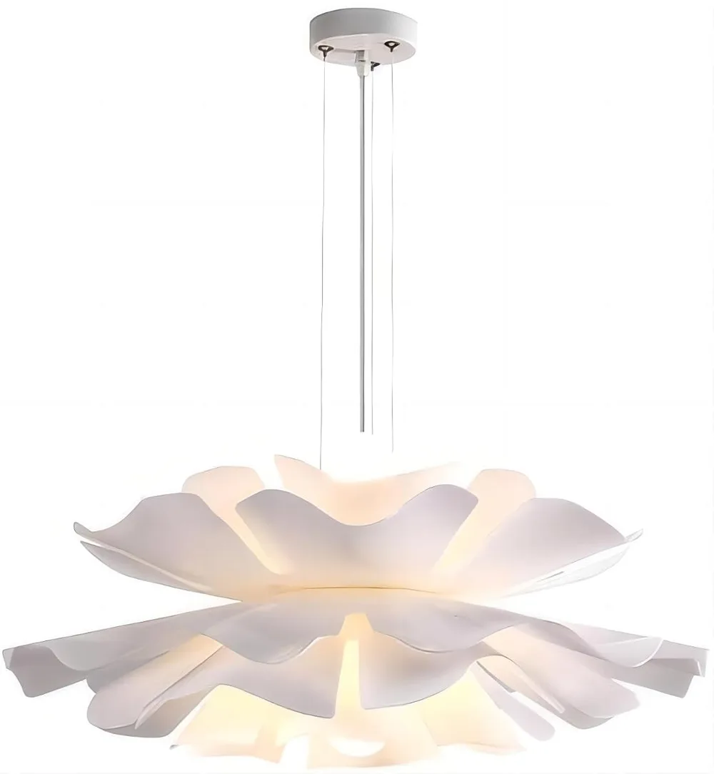 2-Light Acrylic Chandelier