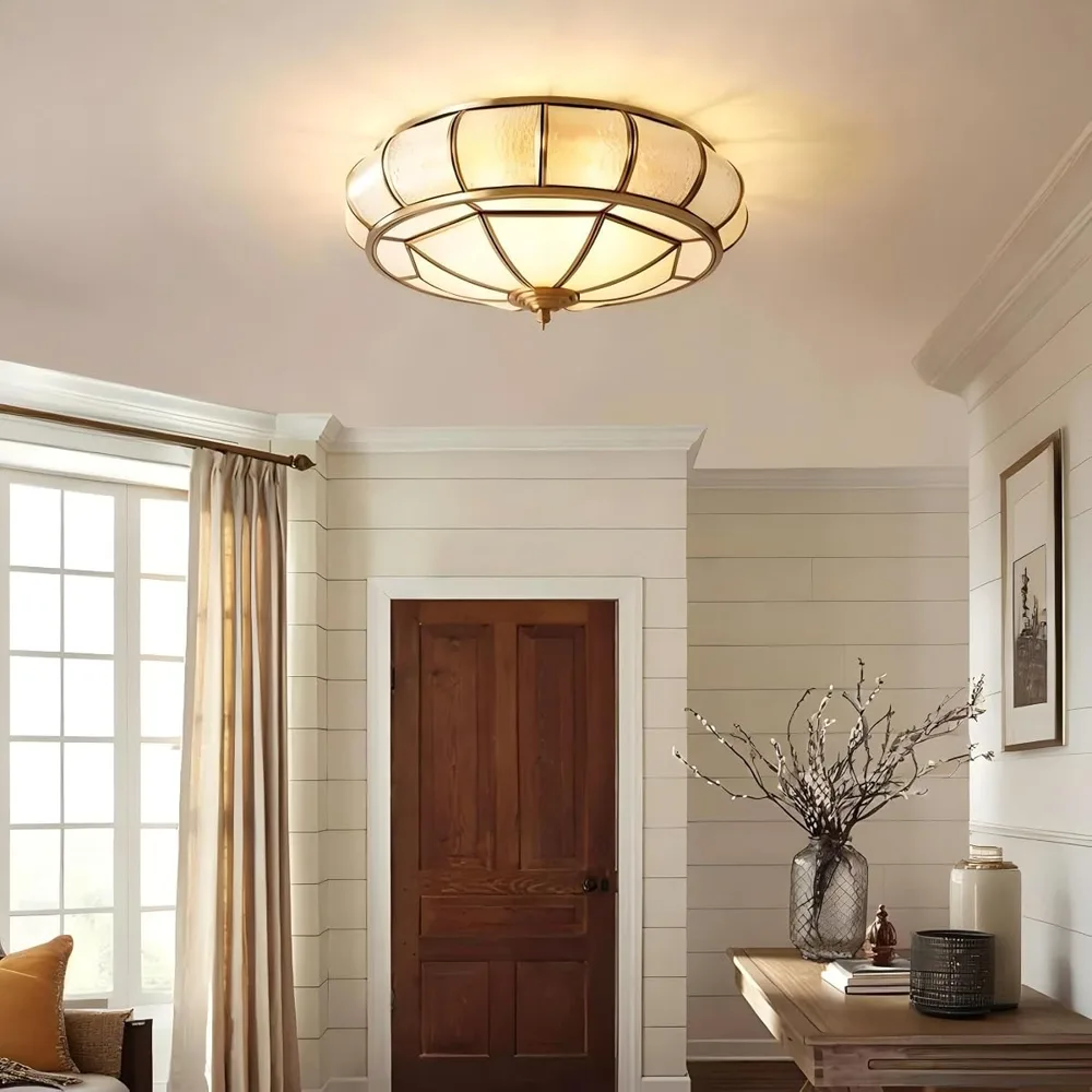 4-Light Glass Close to Ceiling
