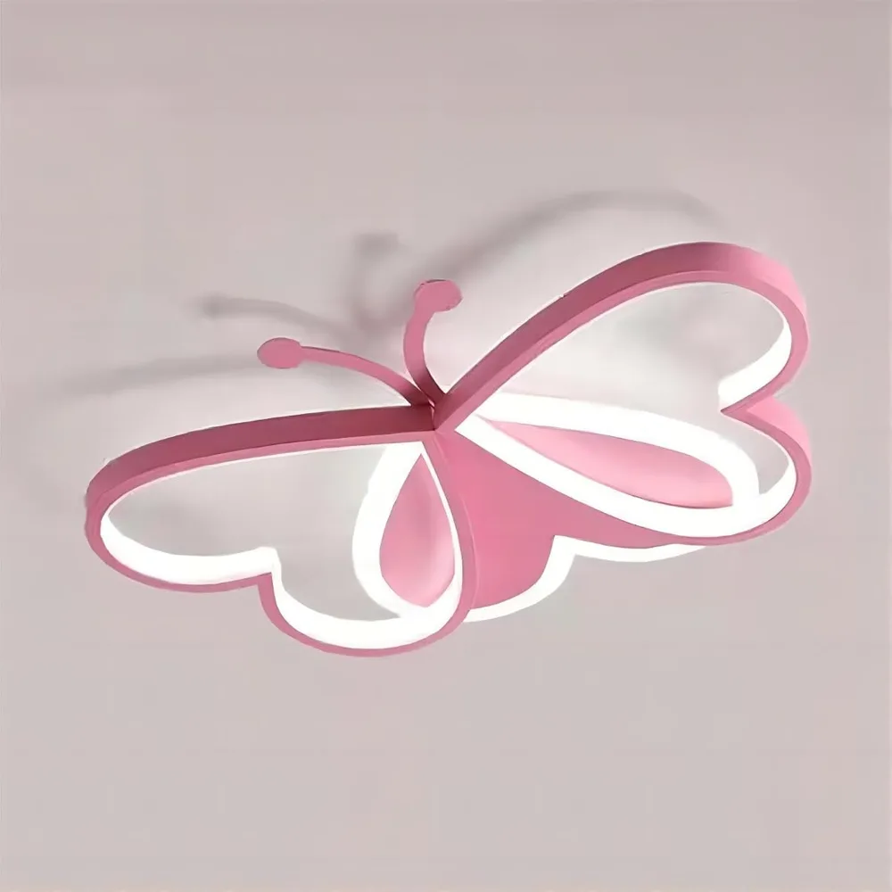Pink 1-Light Acrylic Close to Ceiling