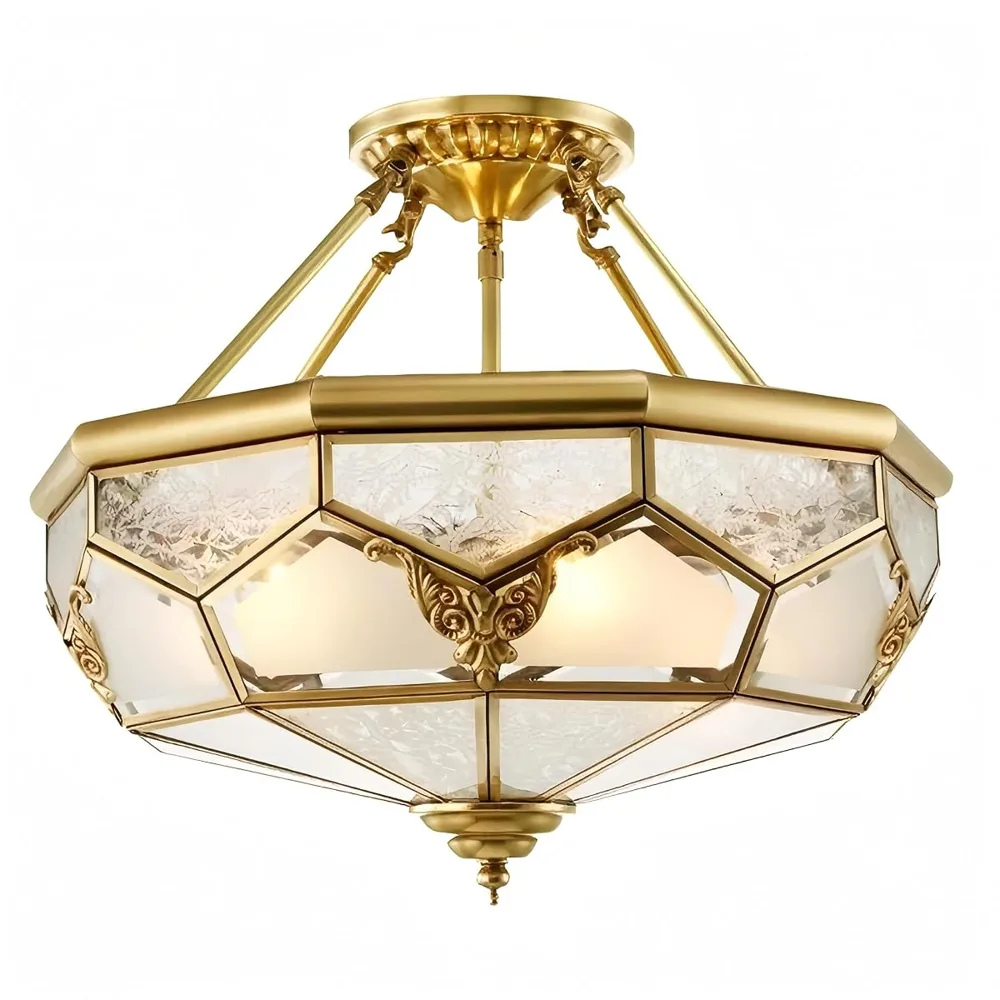 4-Light Glass Close to Ceiling