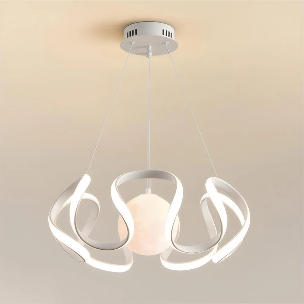 White 1-Light Chandelier