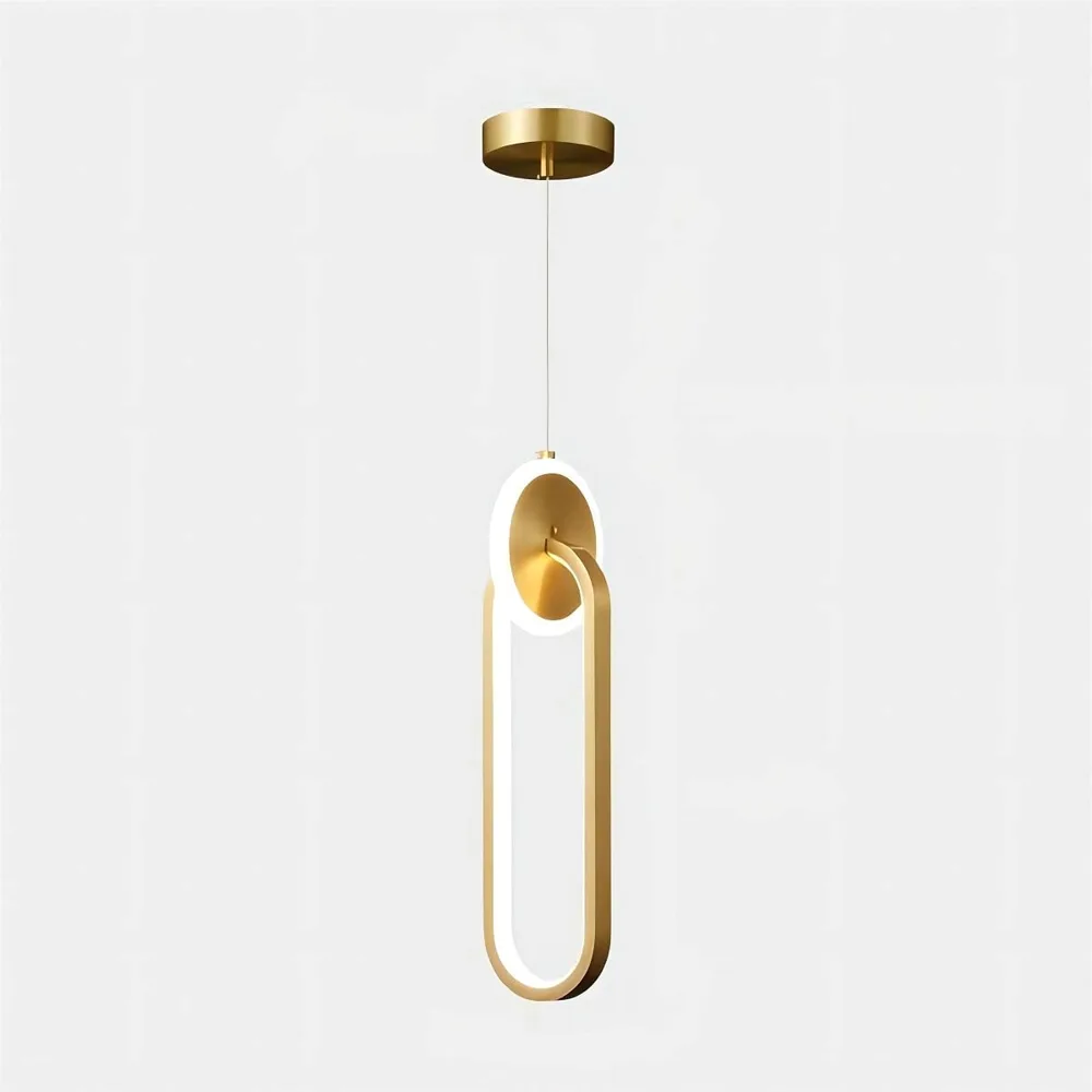 Gold 1-Light Silicone Chandelier