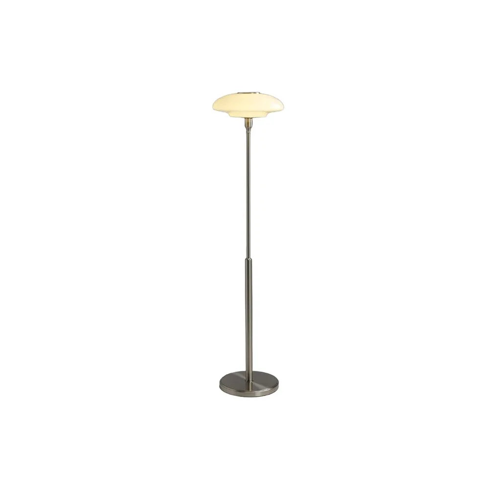 Chrome 1-Light Glass Floor Lamp