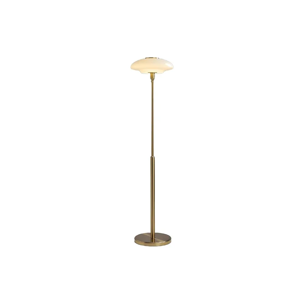 Gold 1-Light Glass Floor Lamp
