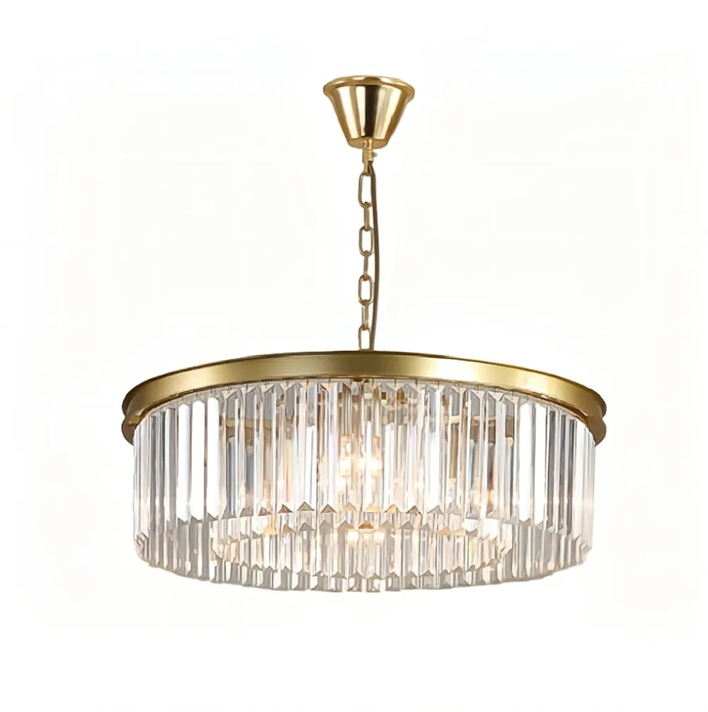 Gold 8-Light Crystal Chandelier
