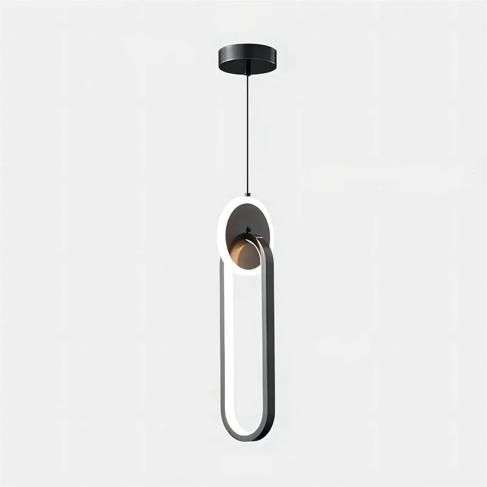 Black 1-Light Silicone Chandelier