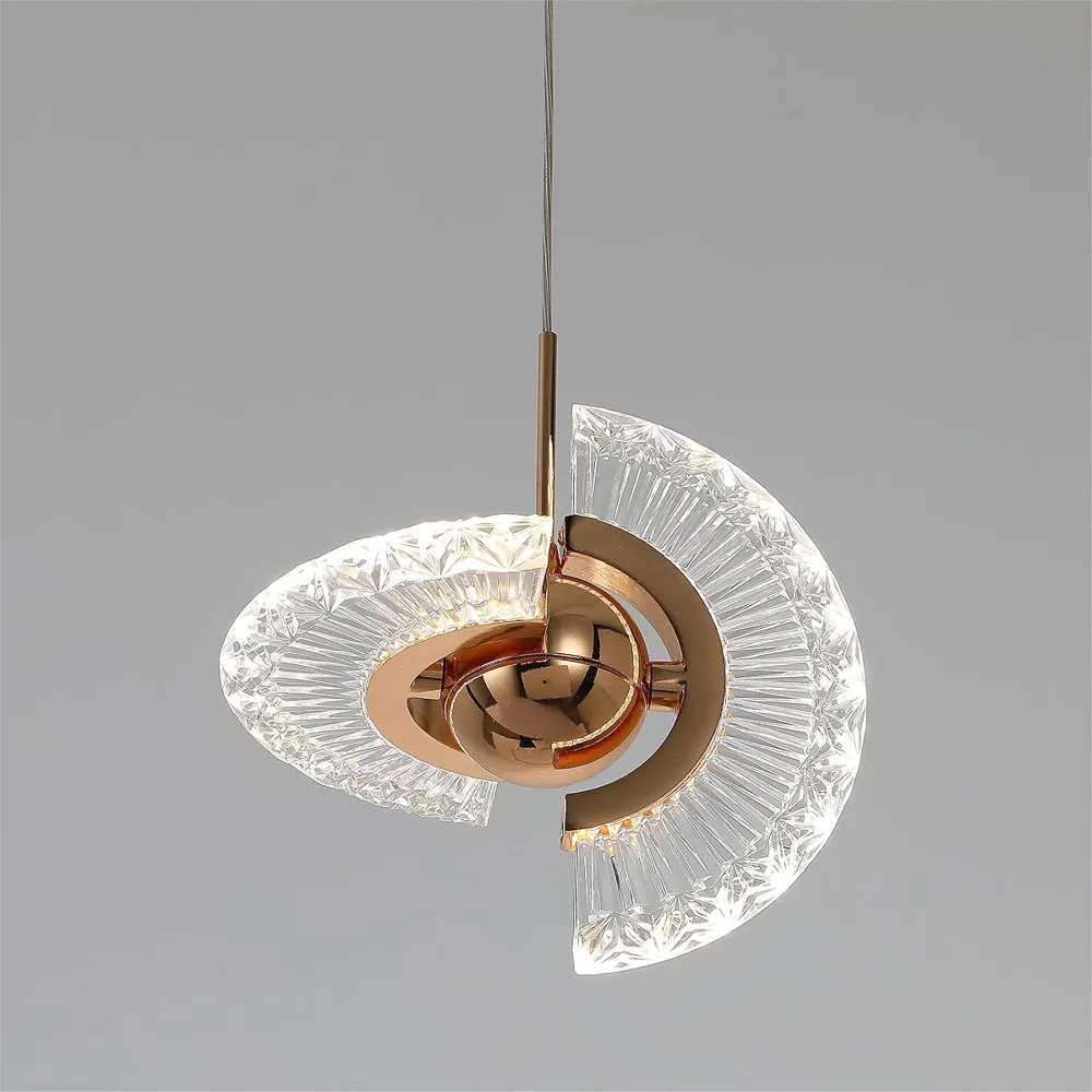 Gold 2-Light Acrylic Pendant
