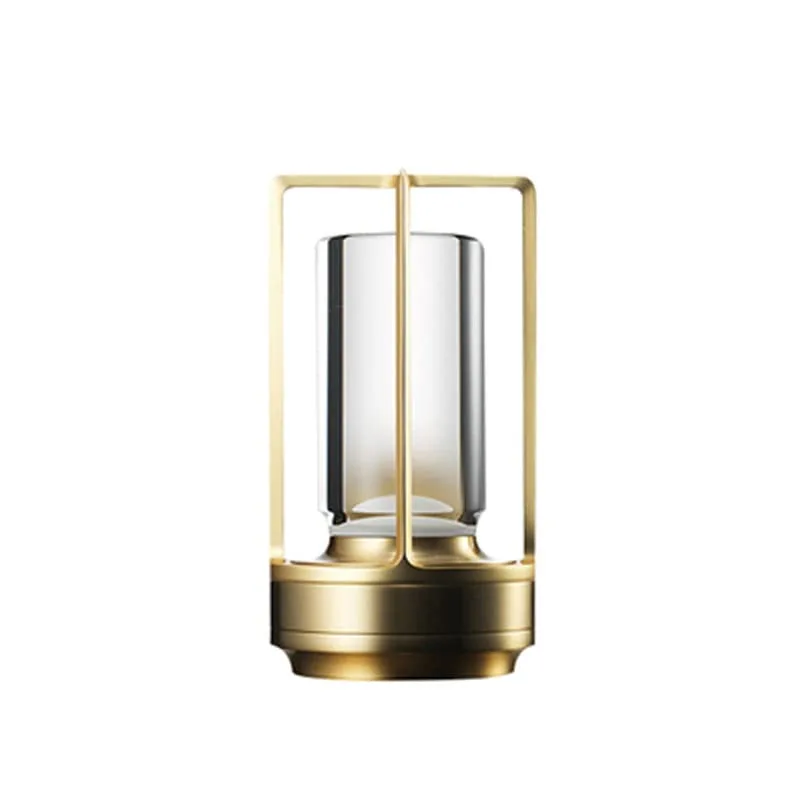 Gold Acrylic, Aluminum, Iron Led