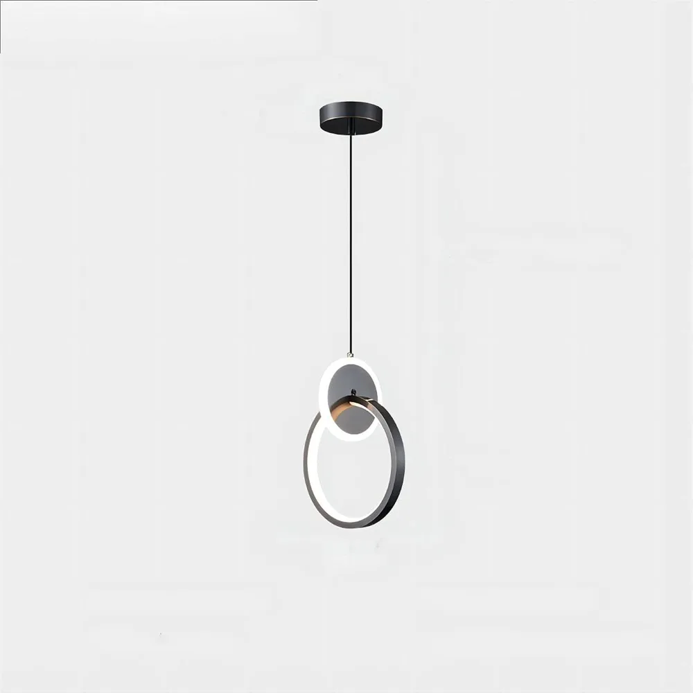Black 1-Light Silicone Chandelier