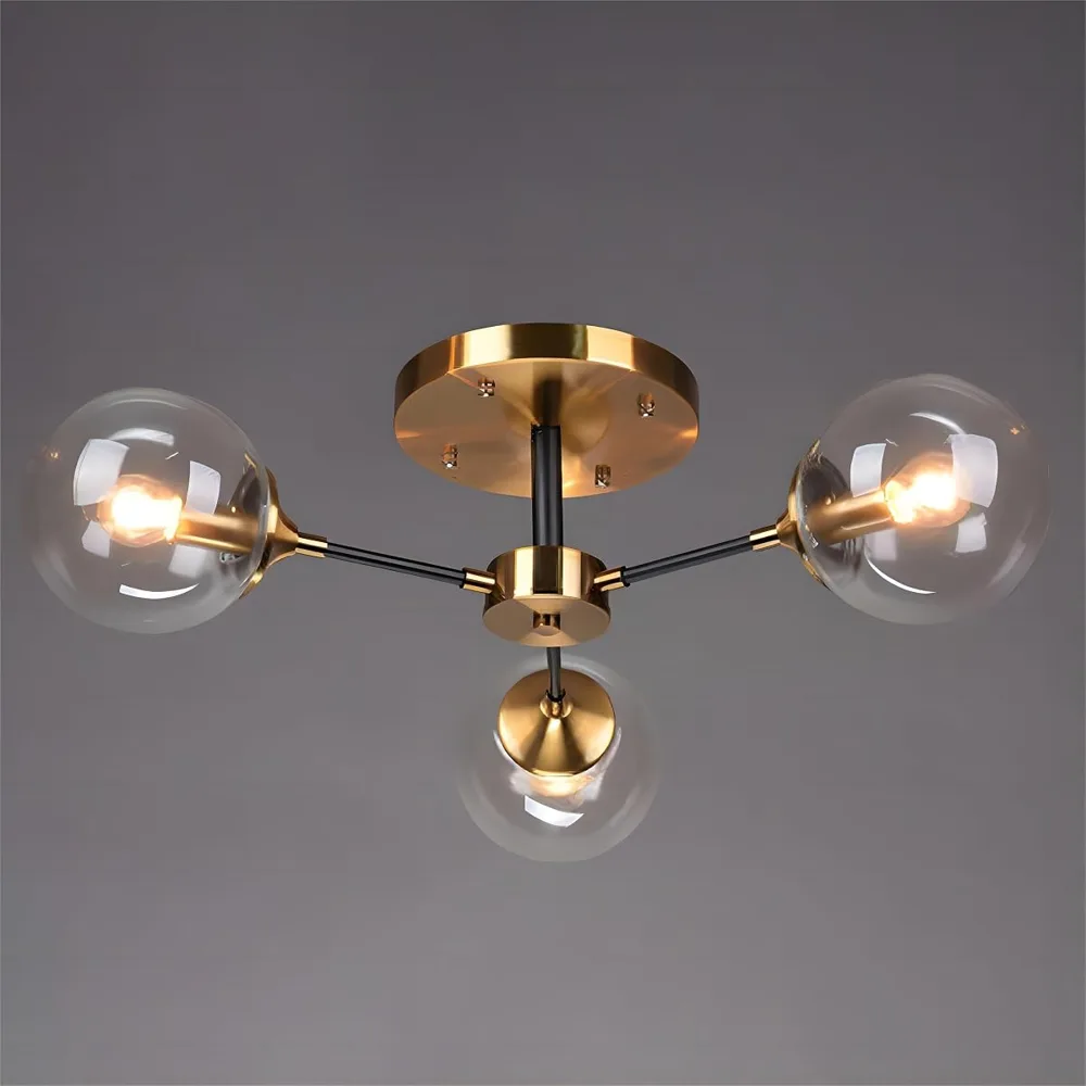 Simple Modern Living Room Bedroom Glass Ceiling Pendant 3