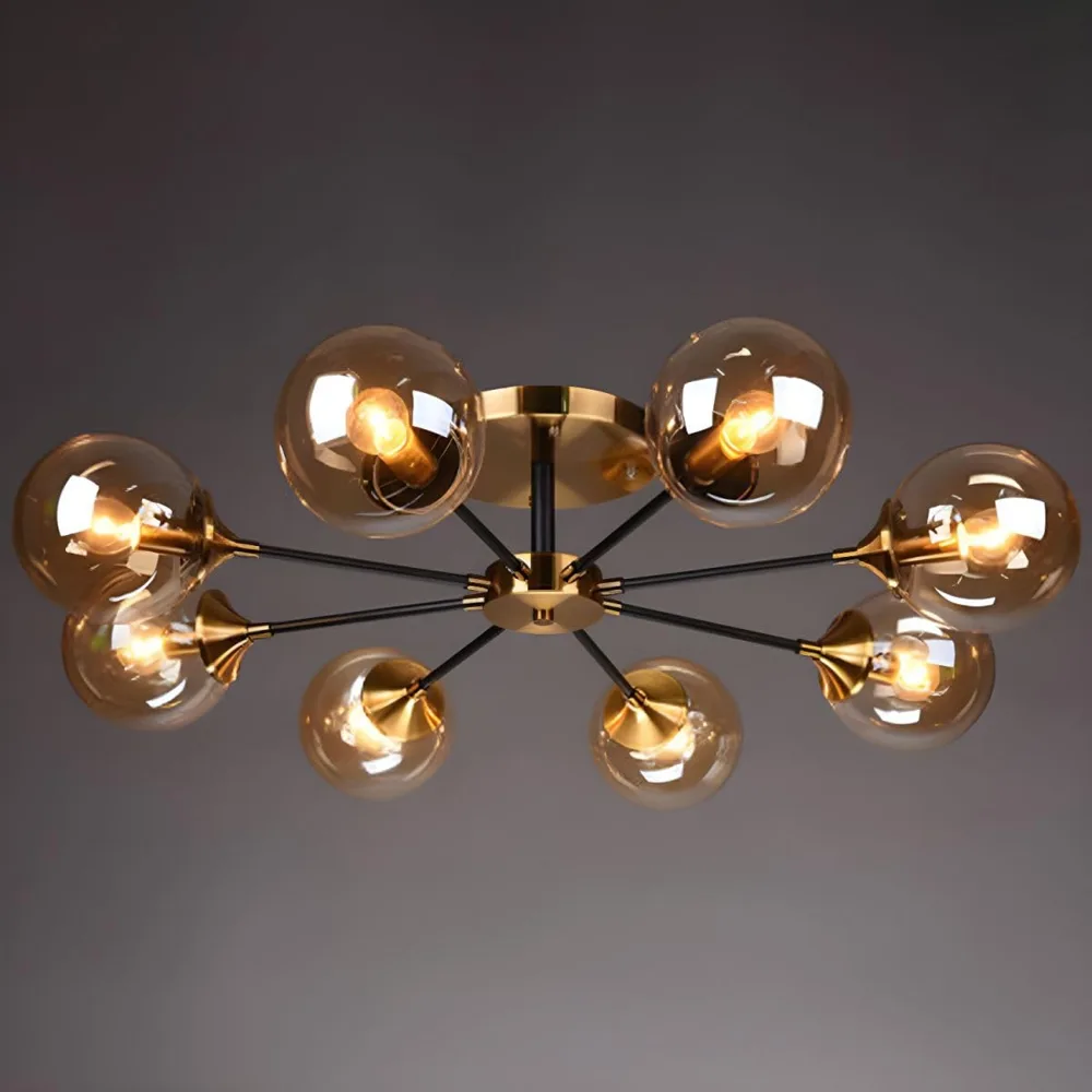 Simple Modern Living Room Bedroom Glass Ceiling Pendant 8