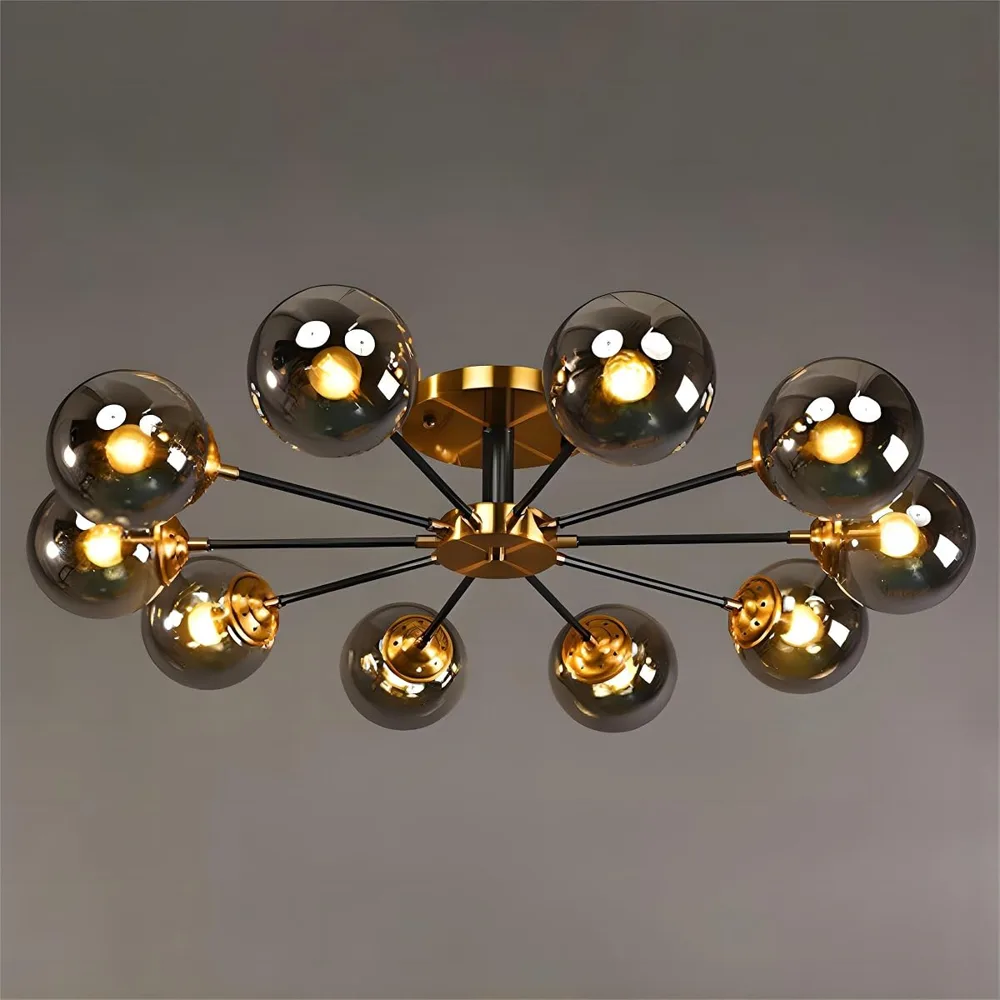 Simple Modern Living Room Bedroom Glass Ceiling Chandelier 10