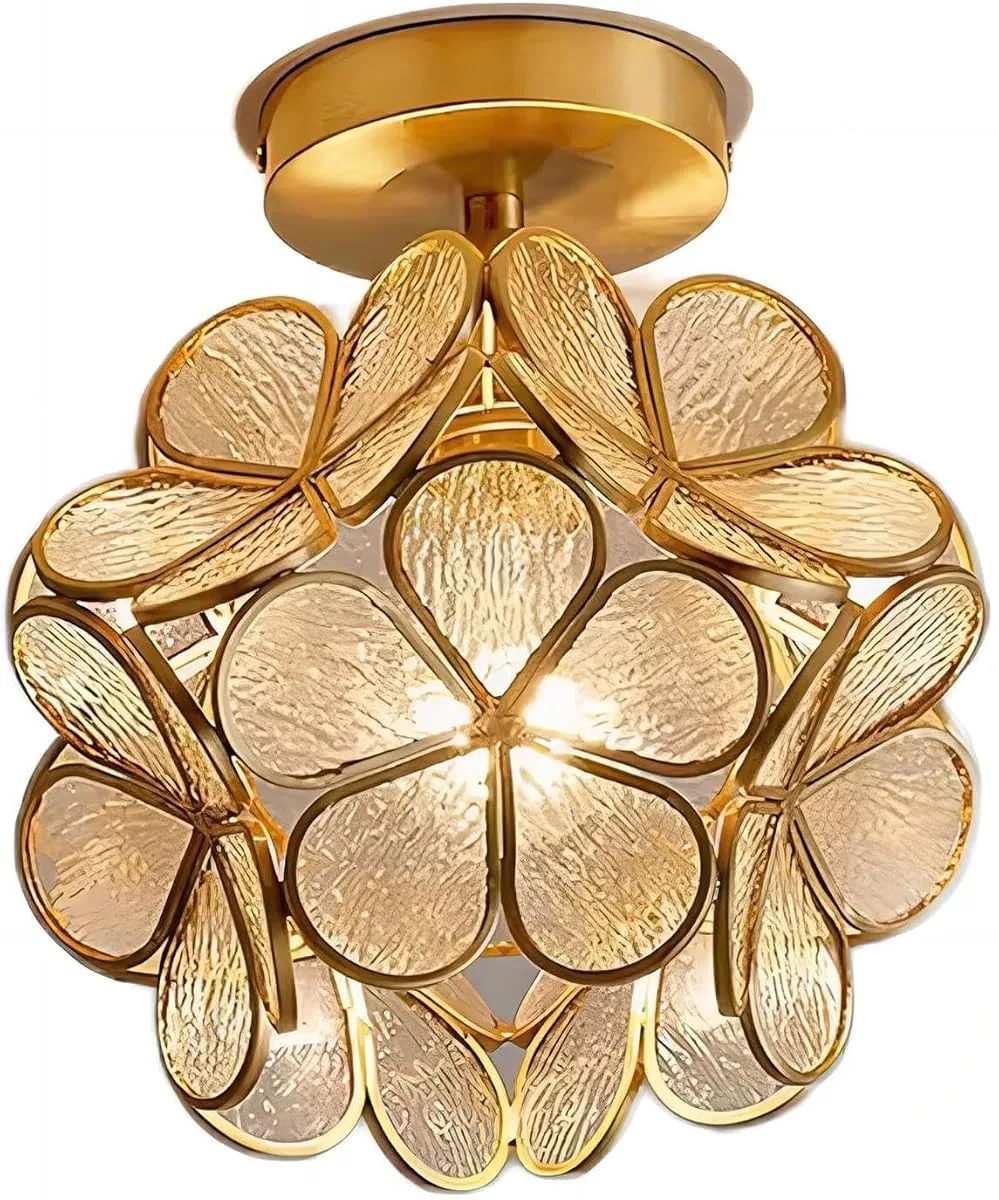 Wave Pattern 1-Light Glass Ceiling