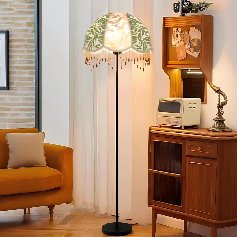 Green 1-Light Floor Lamp