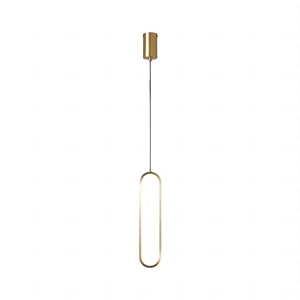 Gold 2-Light Aluminum, Iron Pendant