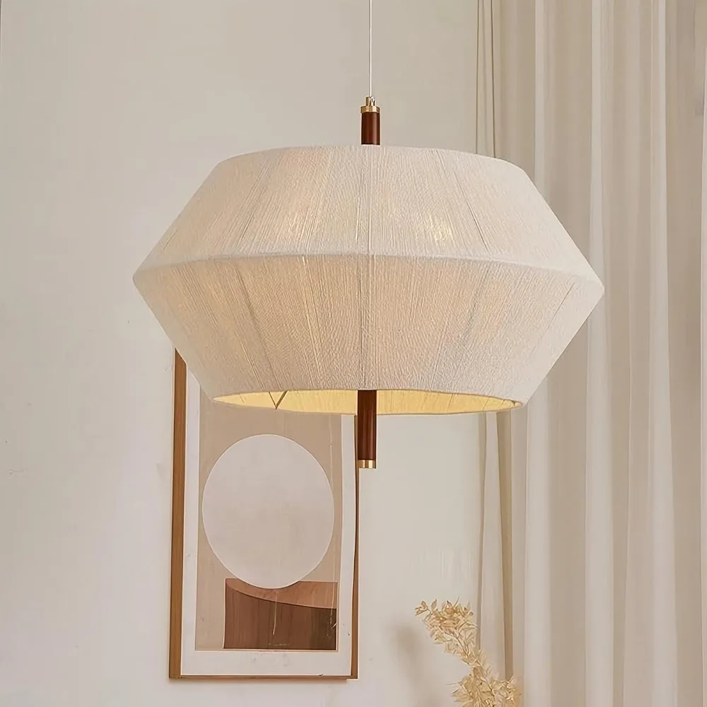 White 3-Light Cotton Pendant