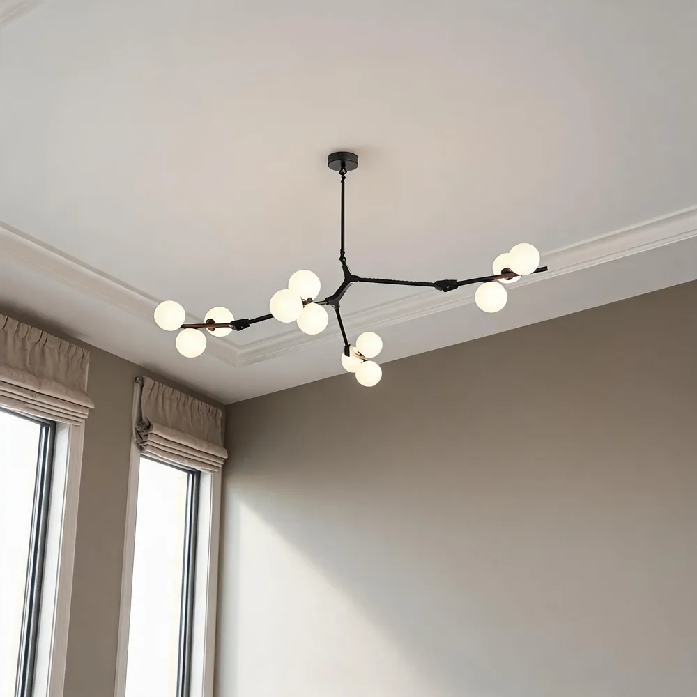 Gold 12-Light Glass Linear