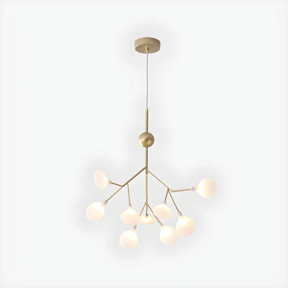 Gold 9-Light Acrylic Radial