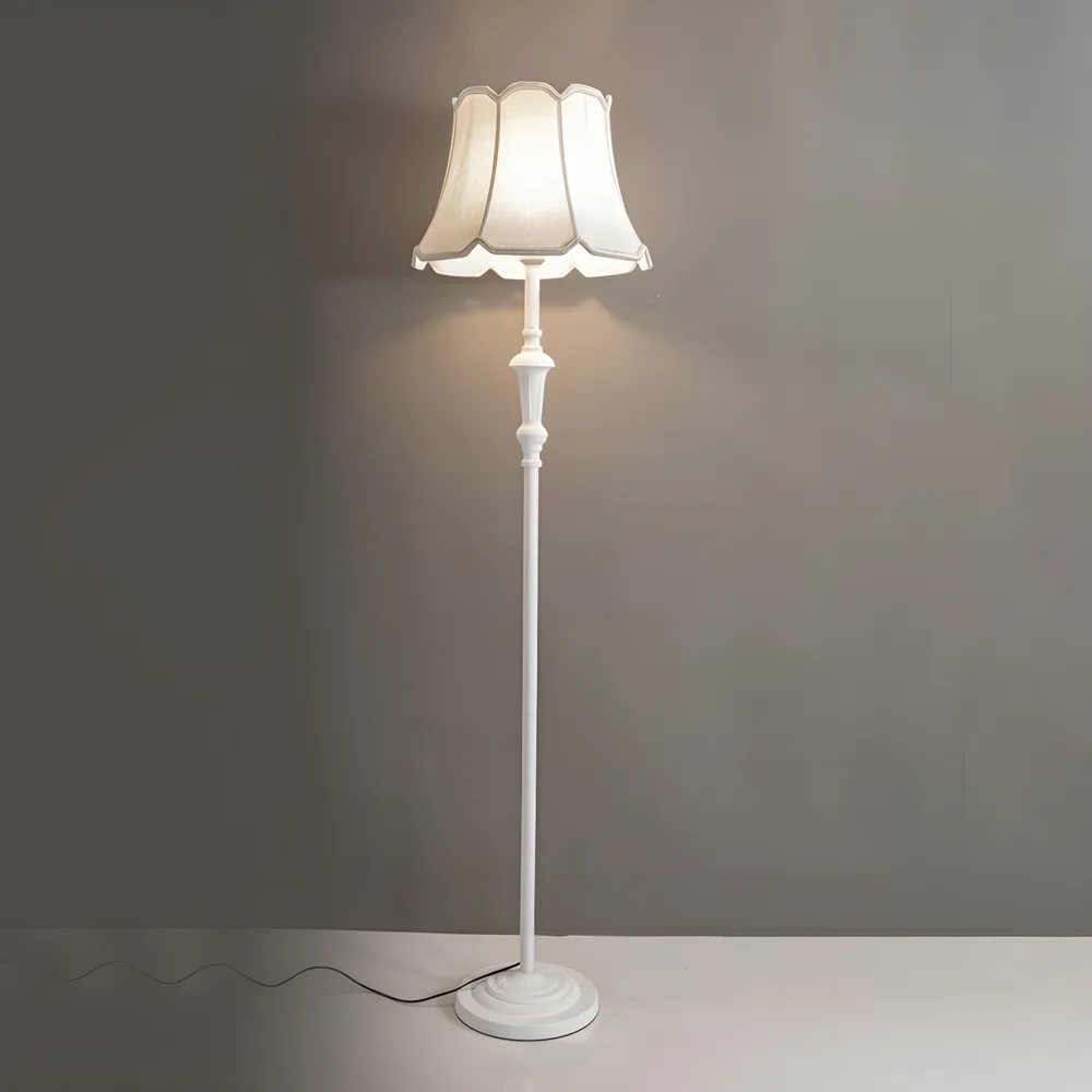 White 1-Light Fabric Classic