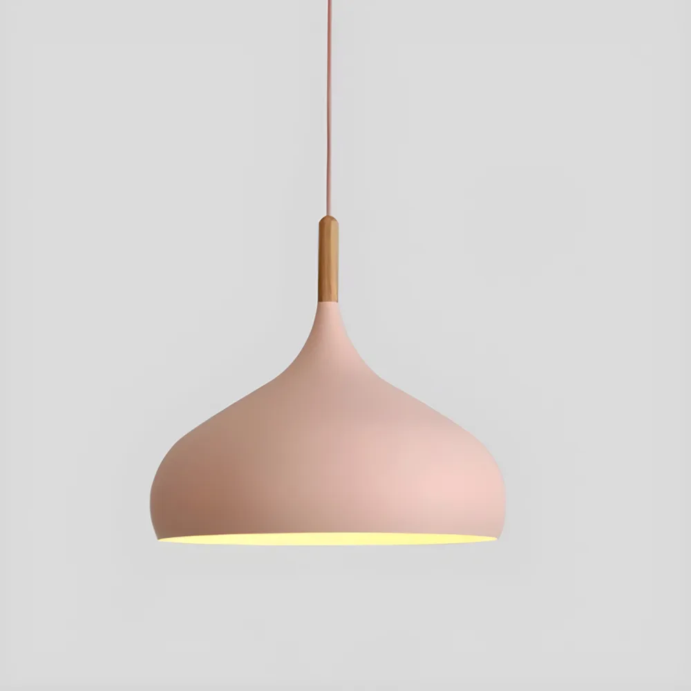 Pink 1-Light Aluminum Dome