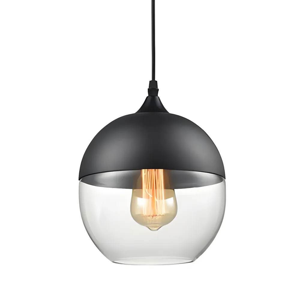 Clear 1-Light Glass Pendant Lights