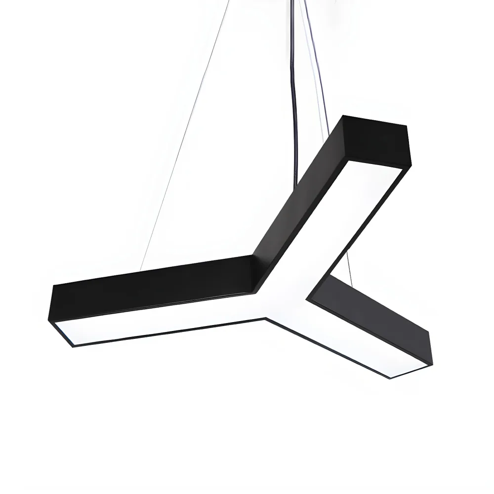 Black 1-Light Plastic Geometric