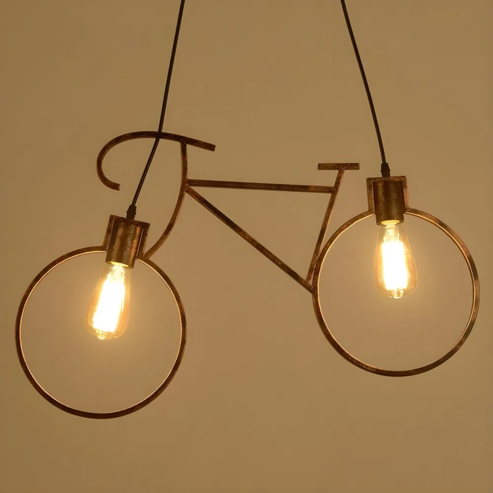 Rust 2-Light Pendant Lights