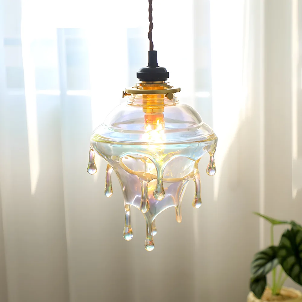 Amber 1-Light Resin Geometric