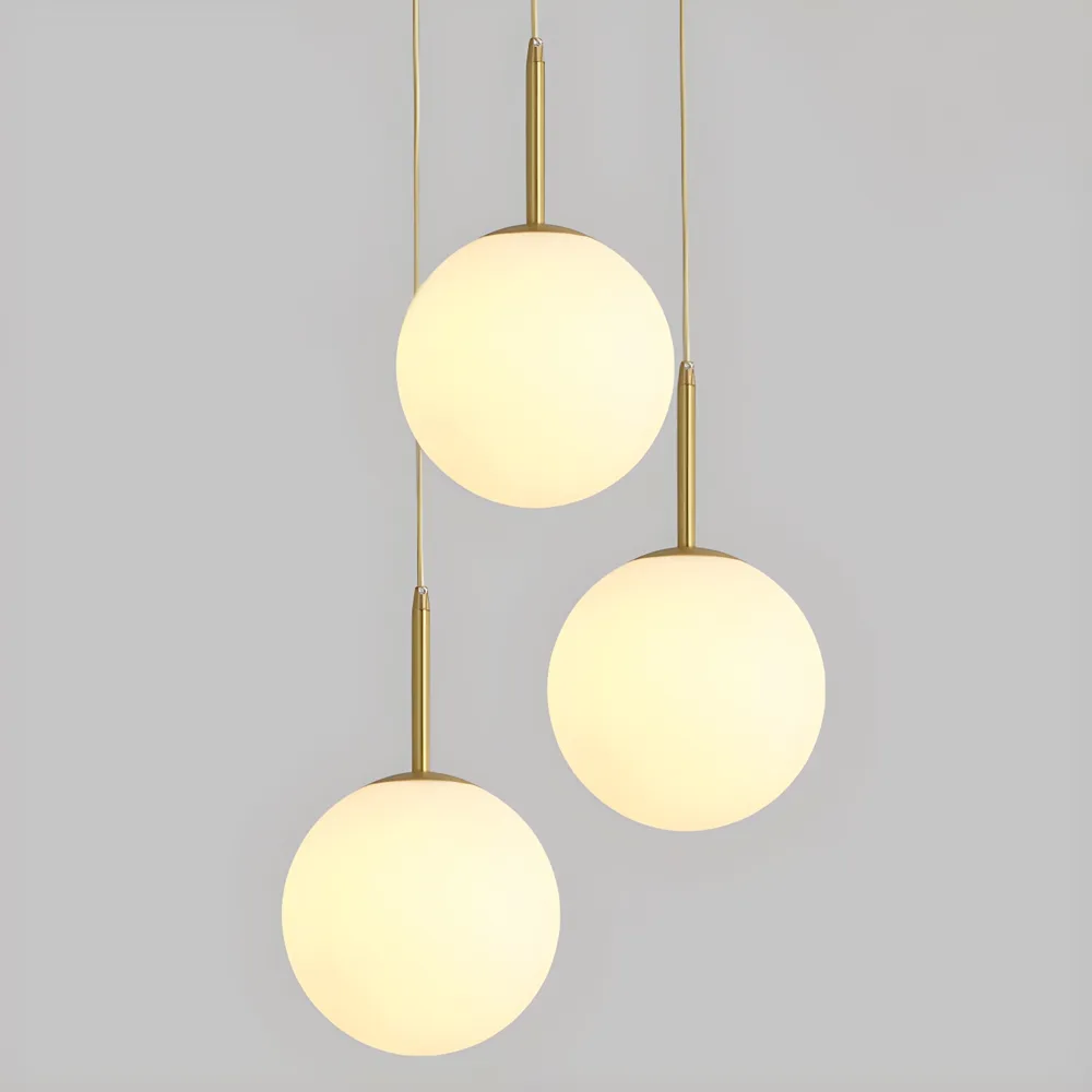 Gold 1-Light Glass Globe