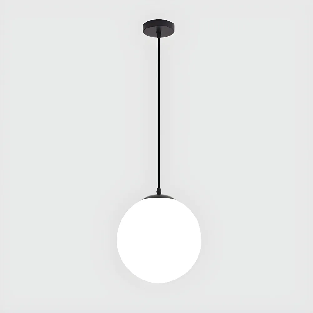 Black 1-Light Plastic Shaded