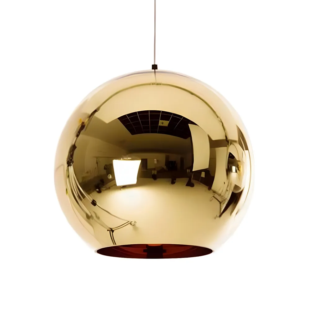 Gold 1-Light Glass Globe