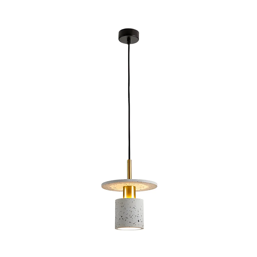 White 1-Light Stone Geometric