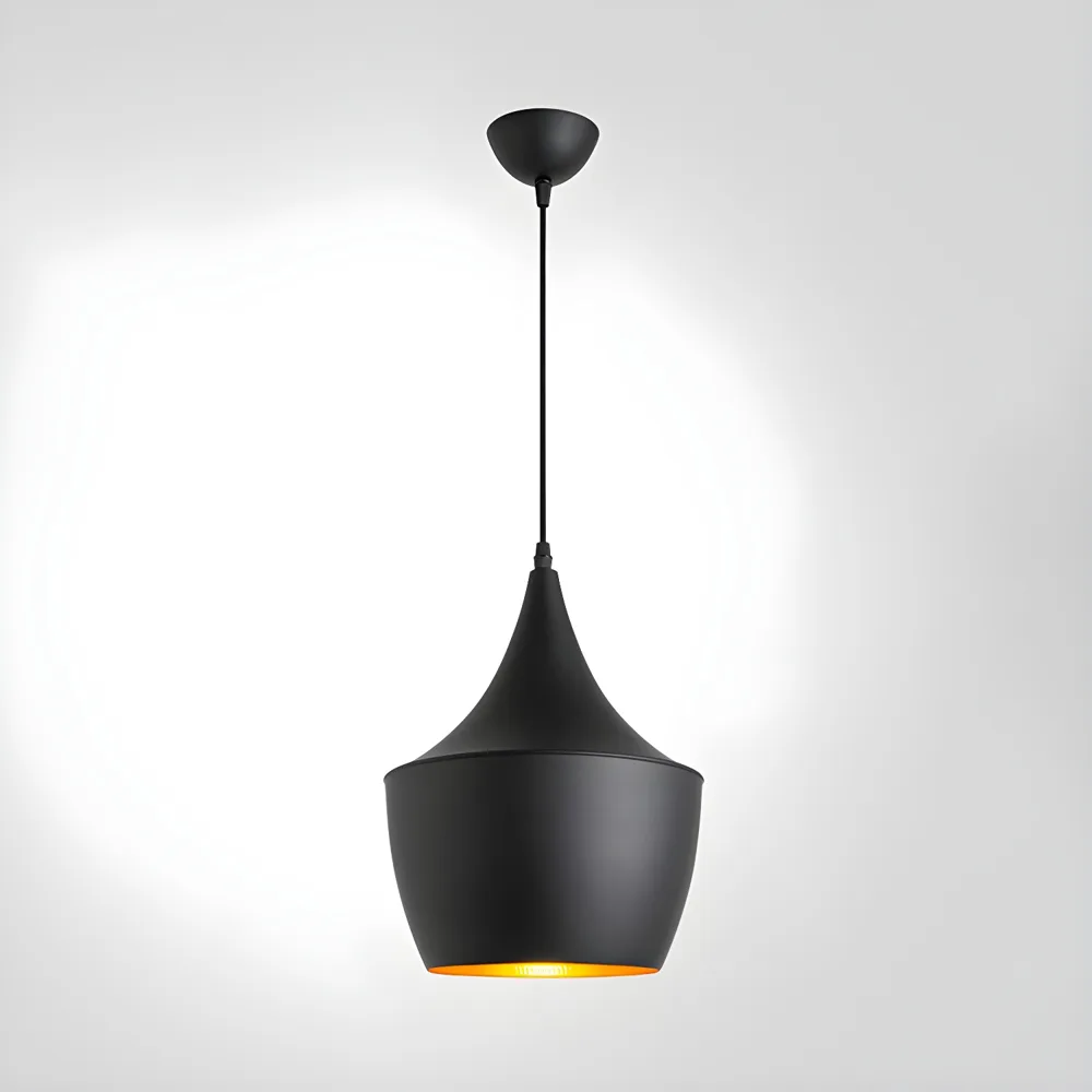 Black 1-Light Aluminum Geometric