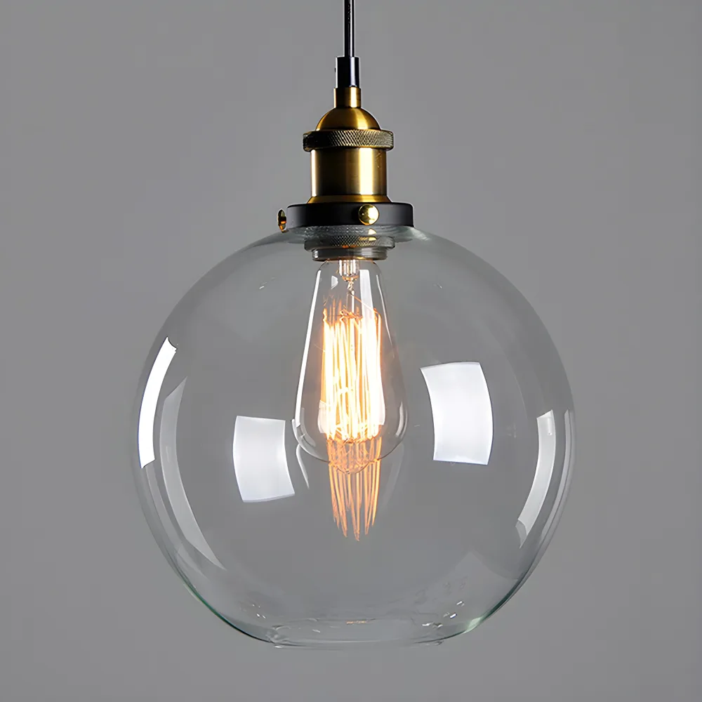 Clear 1-Light Glass Cone