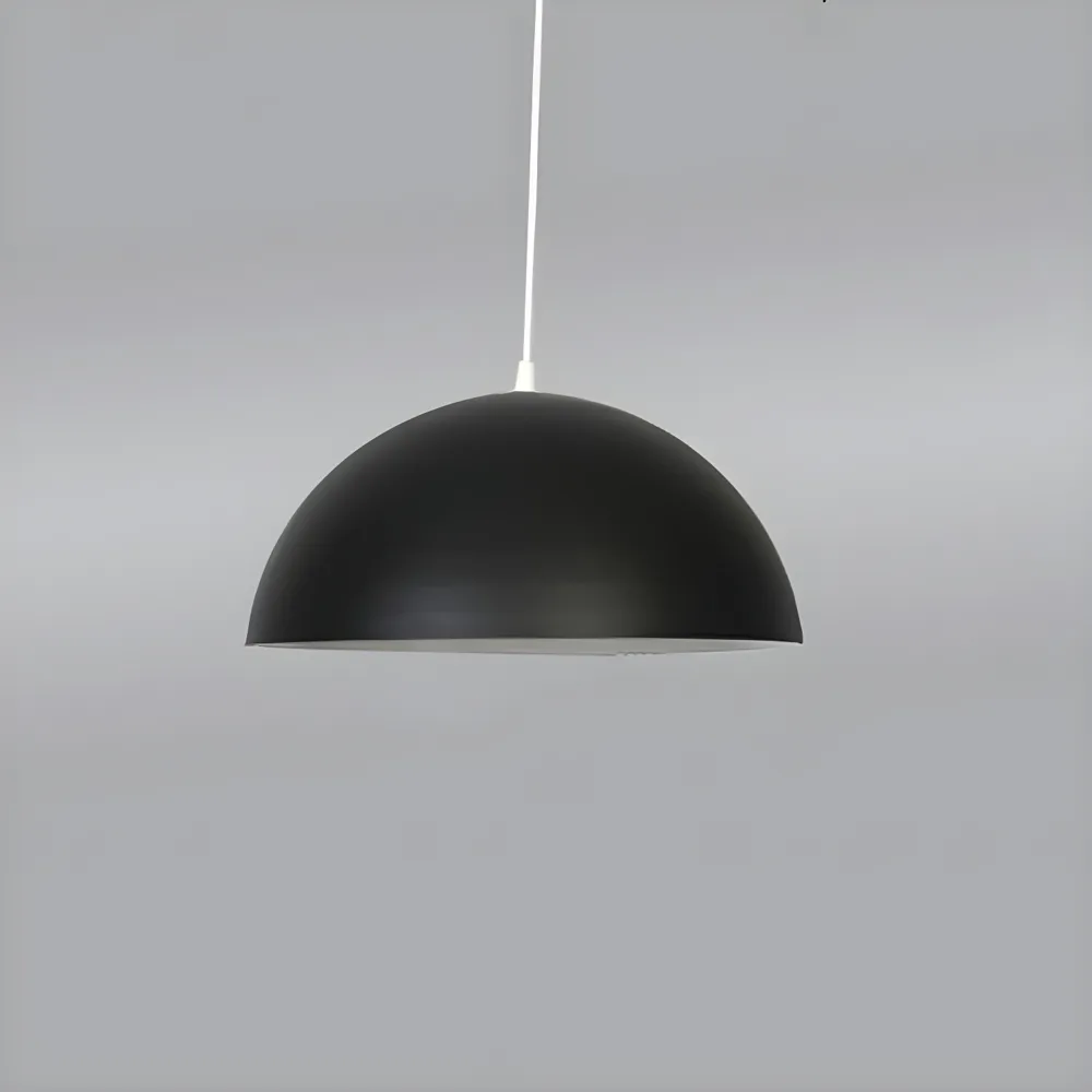 Black 1-Light Aluminum Bowl
