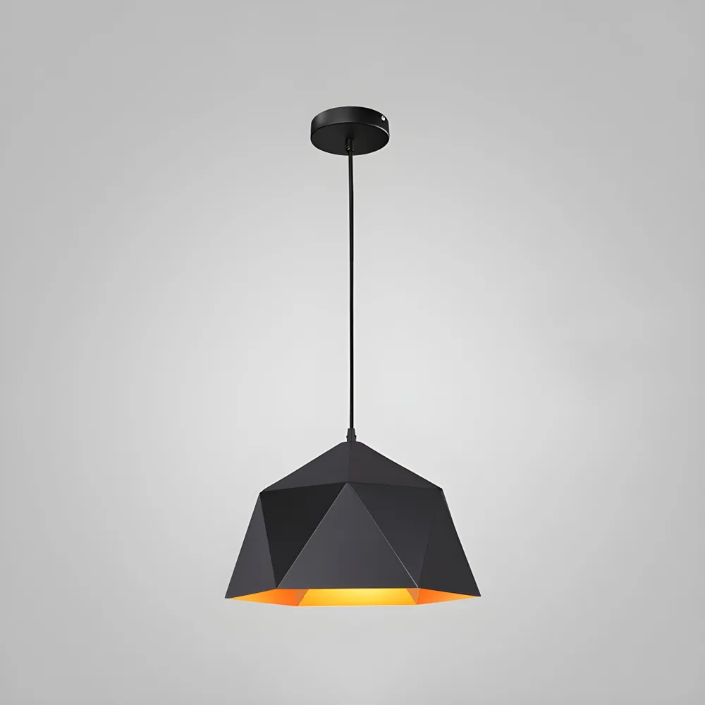 Yellow 1-Light Iron Geometric