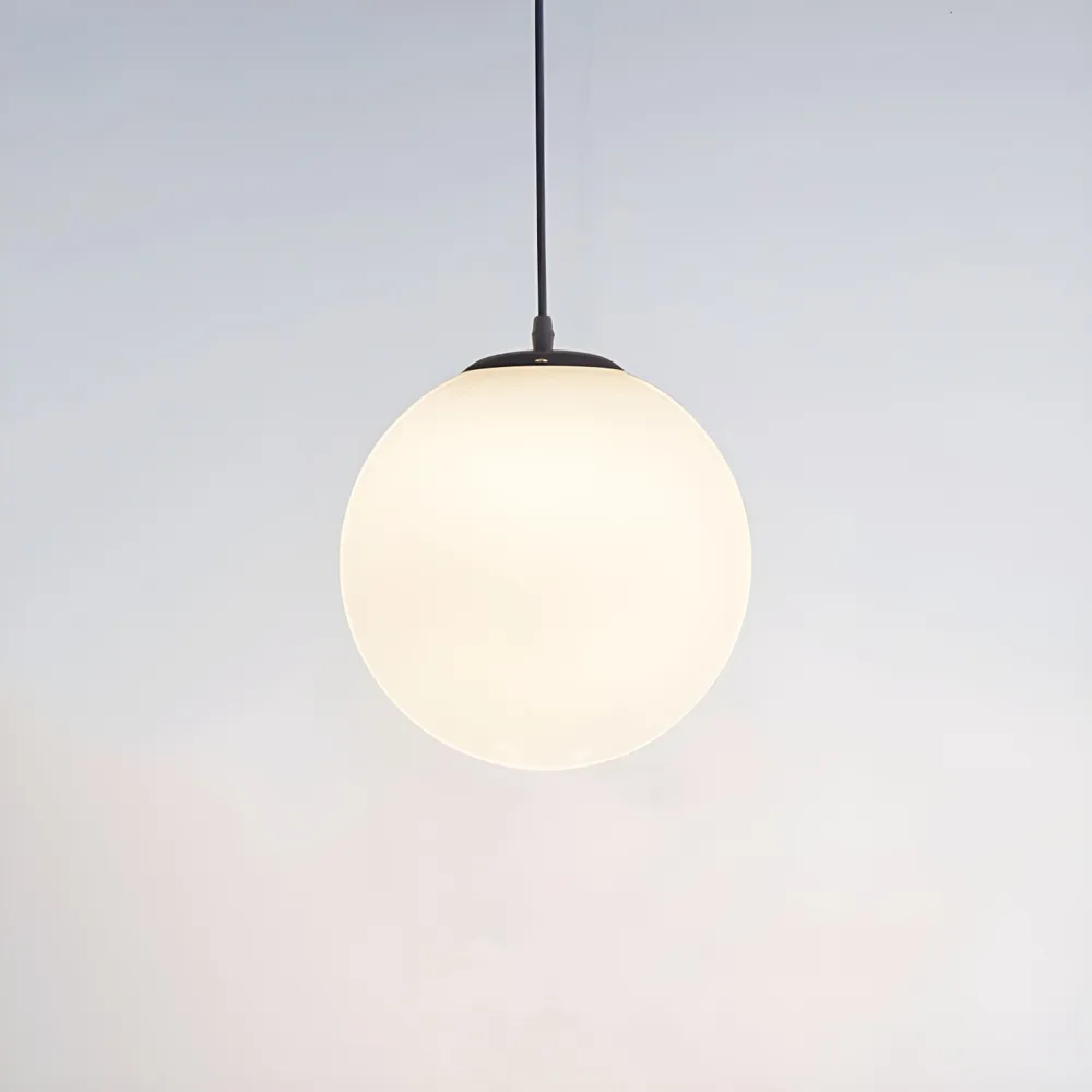 Black 1-Light Glass Pendant Lights