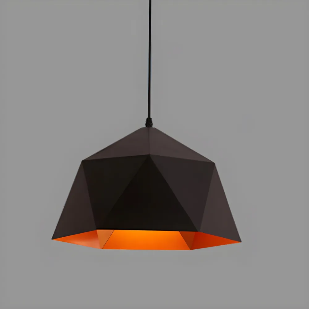 Gold 1-Light Iron Geometric