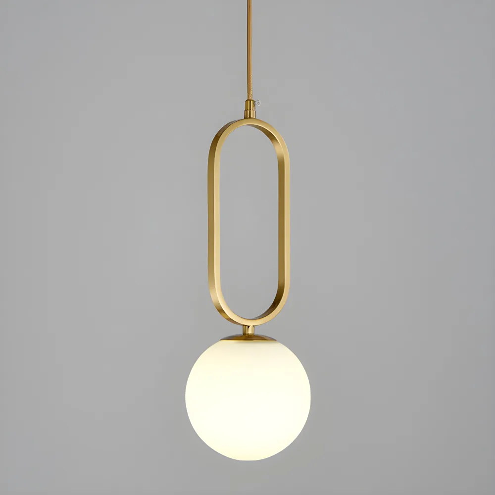 White 1-Light Glass Globe