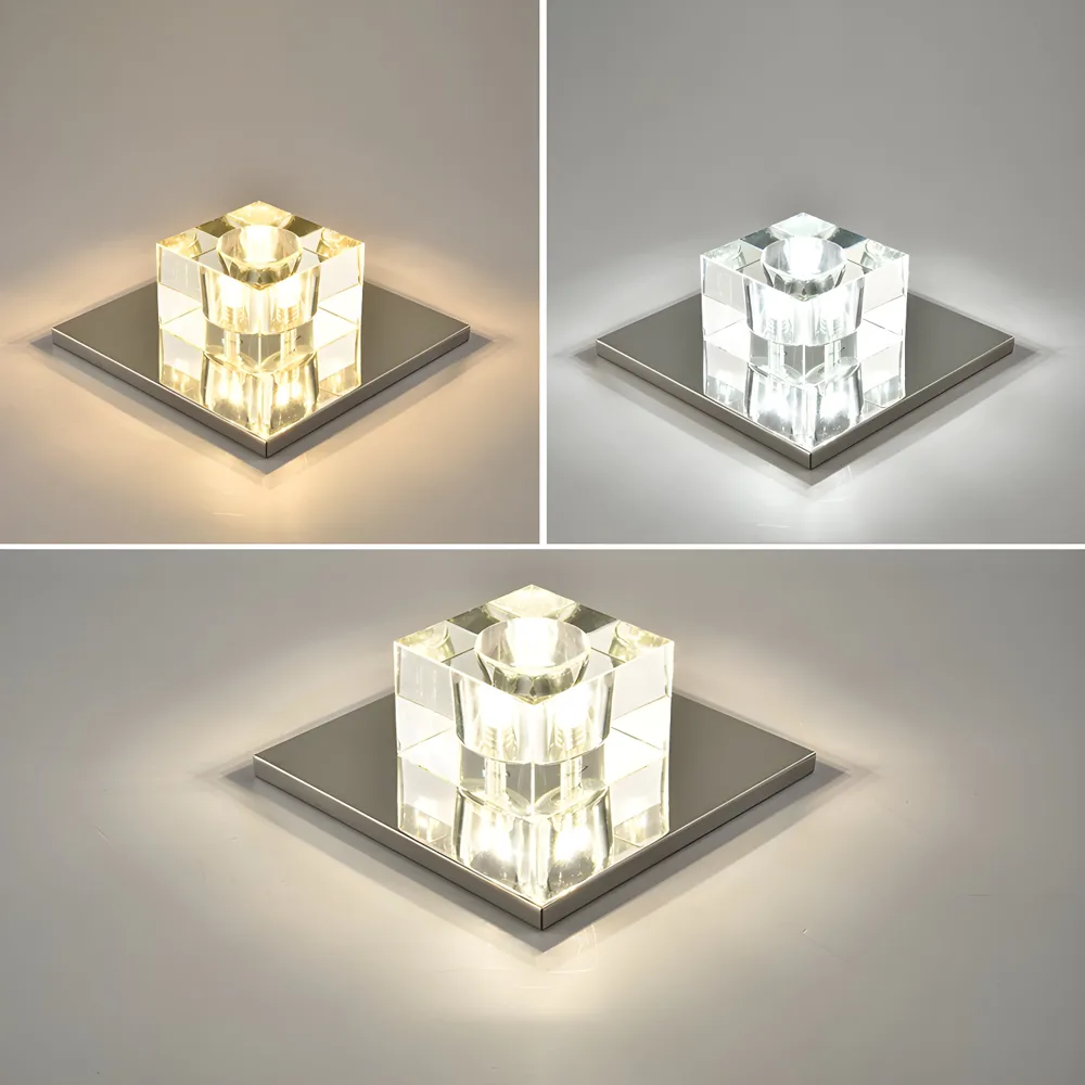 Clear 1-Light Flush Mount
