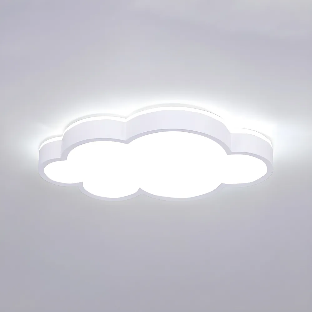White 1-Light Acrylic Flush Mount
