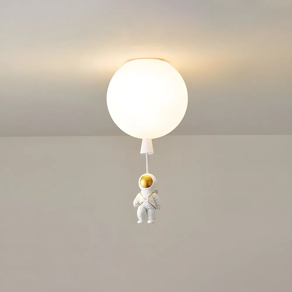 White 1-Light Flush Mount