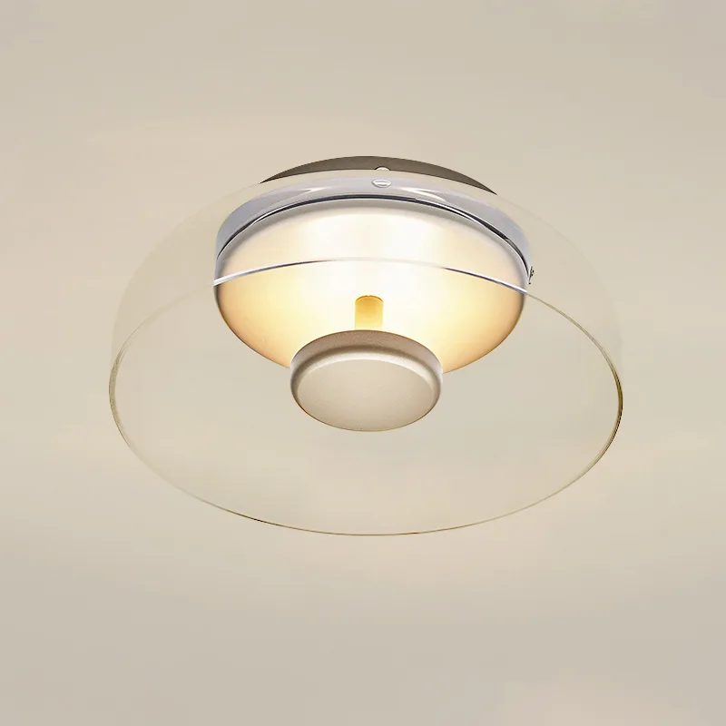 Amber 1-Light Glass Semi-Flush Mount
