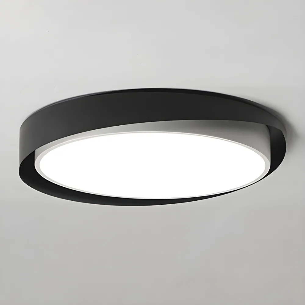 Red 1-Light Acrylic Flush Mount