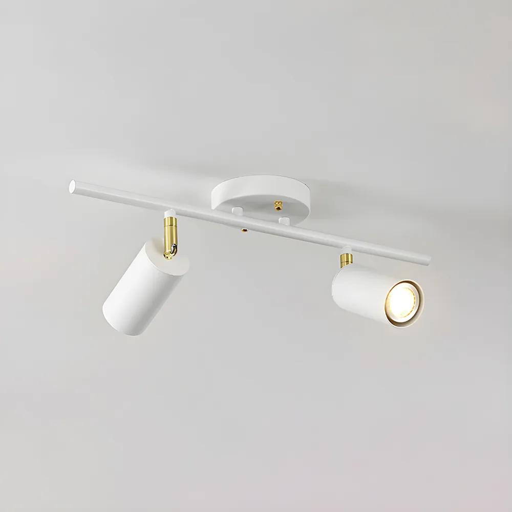White 4-Light Iron Semi-Flush Mount